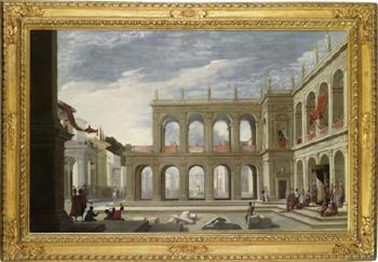 Esther and King Ahasuerus by Roman School