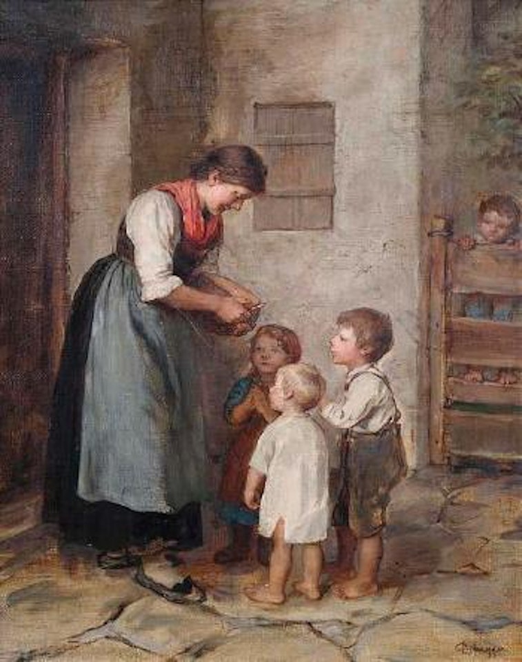 Das Jausnbrot by Franz von Defregger