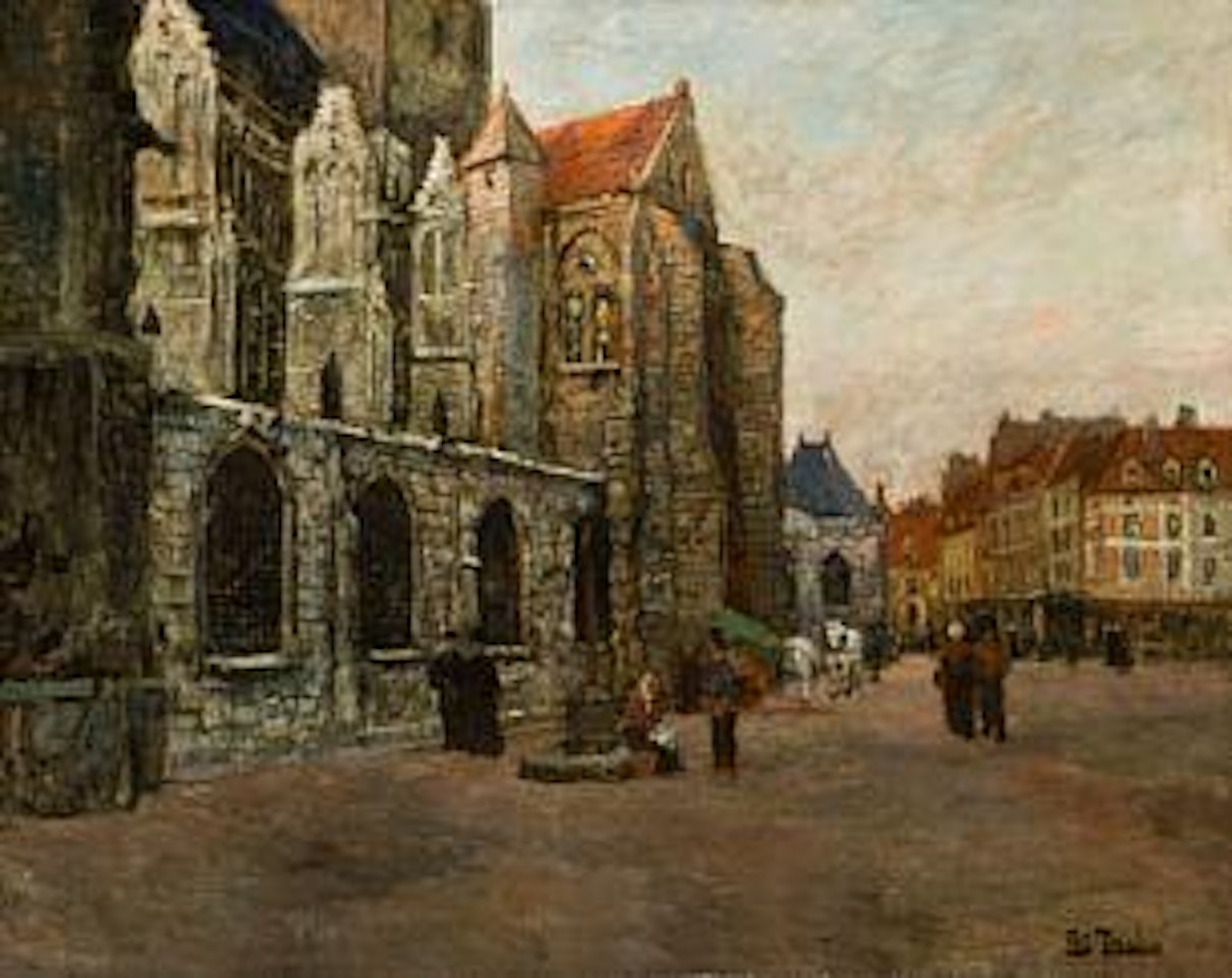 St. Jacques kirken i Dieppe by Fritz Thaulow