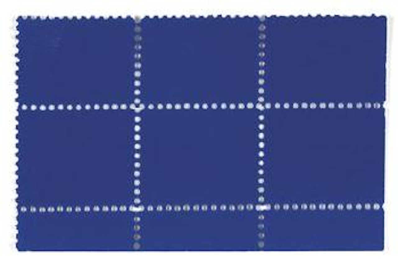 Untitled, IKB stamp by Yves Klein