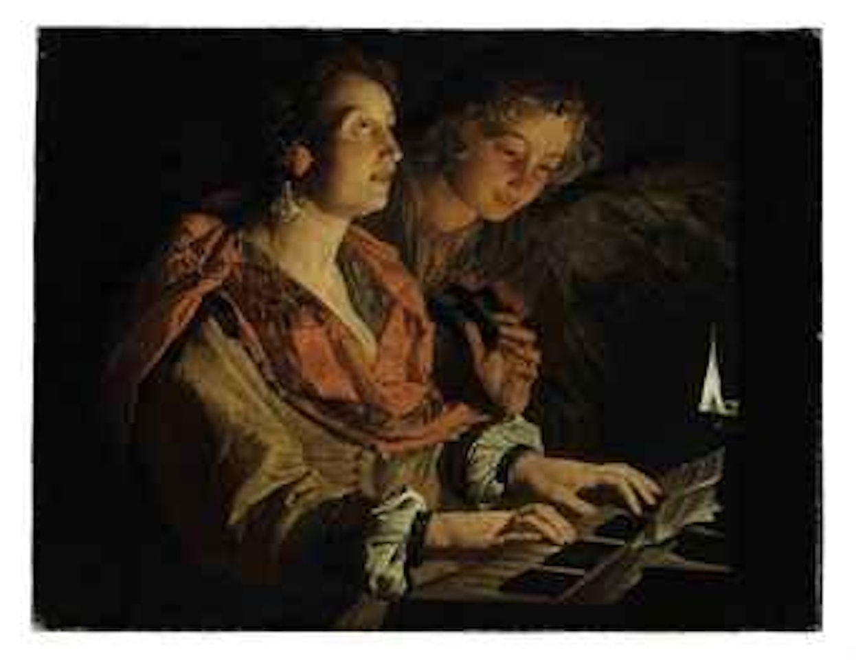 Saint Cecilia and the Angel by Matthias Stom