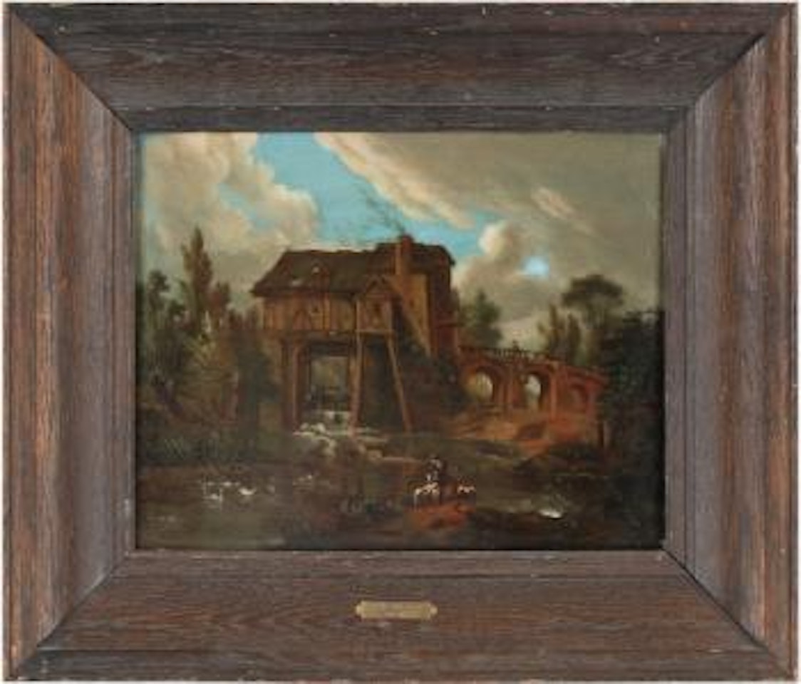 By the millpond by Christian Wilhelm Ernst Dietrich