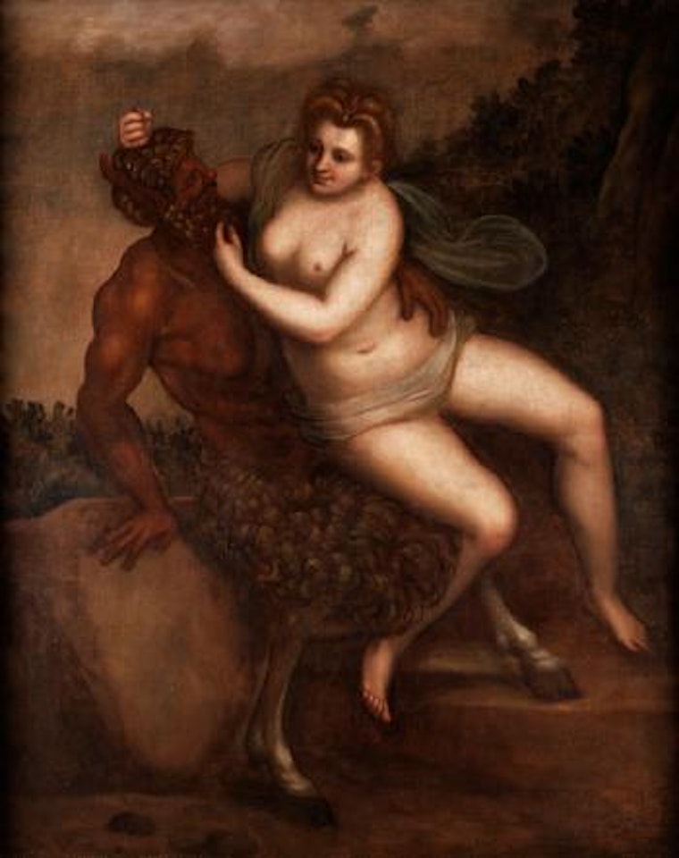 Pan und Nymphe by Jacopo Palma il Giovane