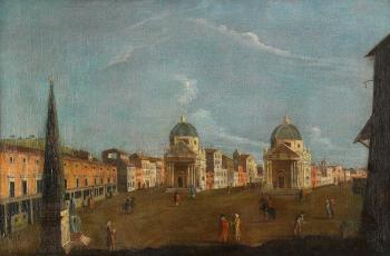 Piazza del Popolo i Rom by Roman School