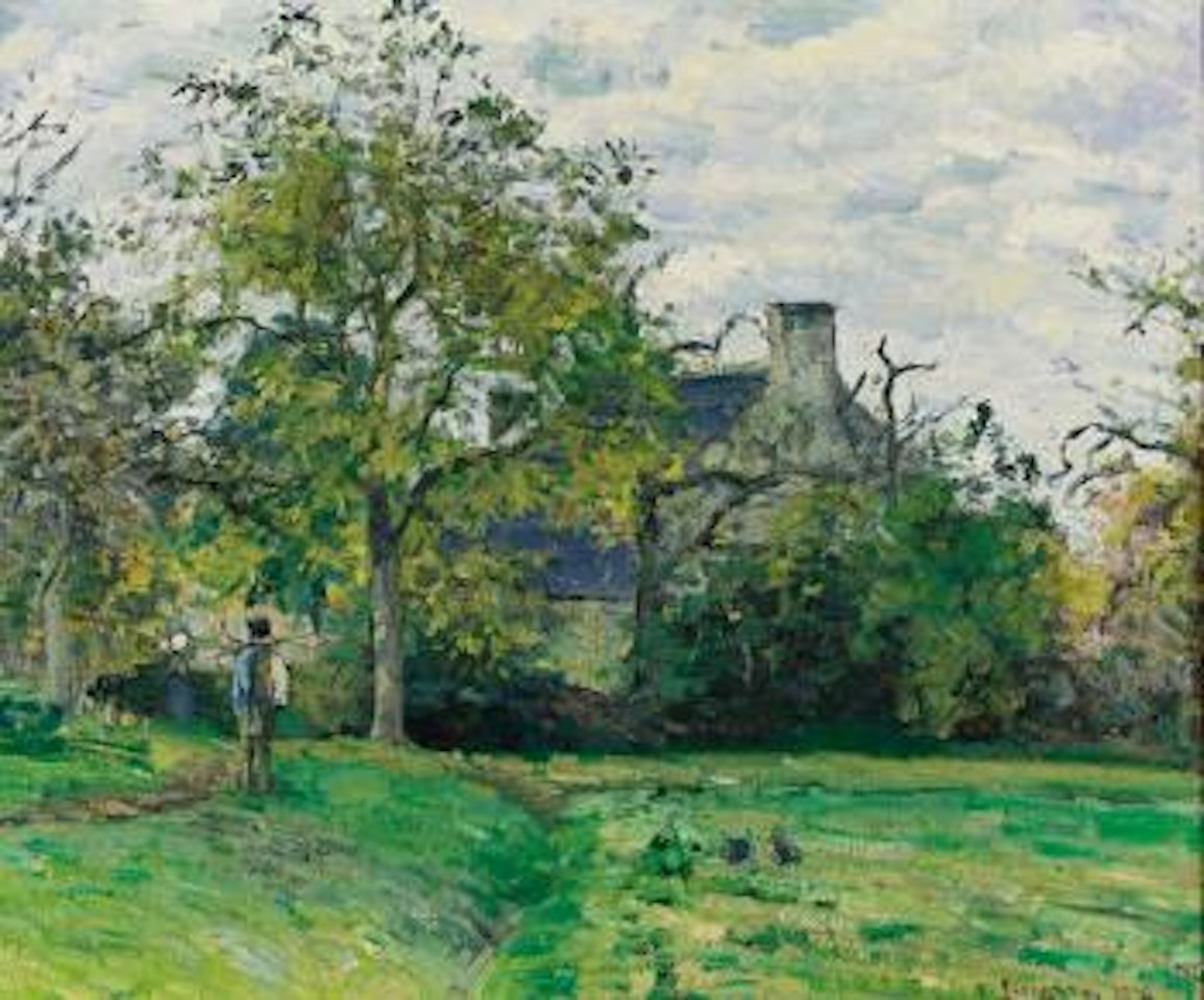 La Maison De Piette à Montfoucault by Camille Pissarro