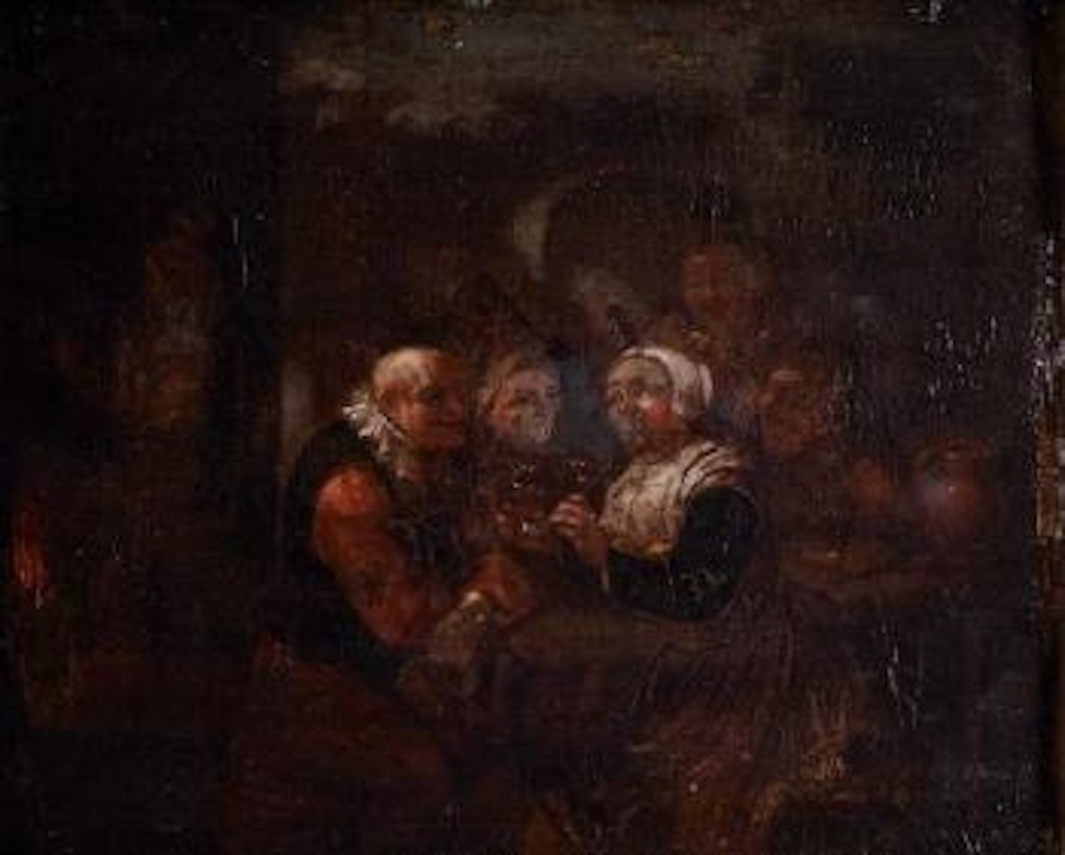 Scène de taverne by Egbert van Heemskerk III