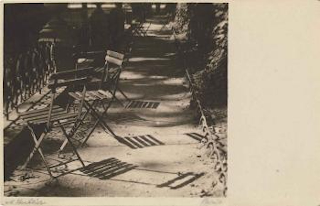 Chairs, the Medici Fountain, Jardin du Luxembourg by André Kertész
