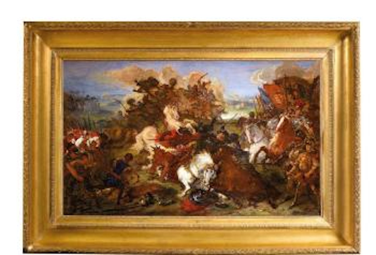La défaite des Croisés à Nicopolis en 1396 by Eugene Delacroix