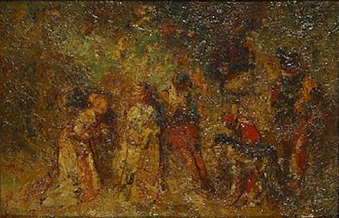 La rencontre by Adolphe Monticelli