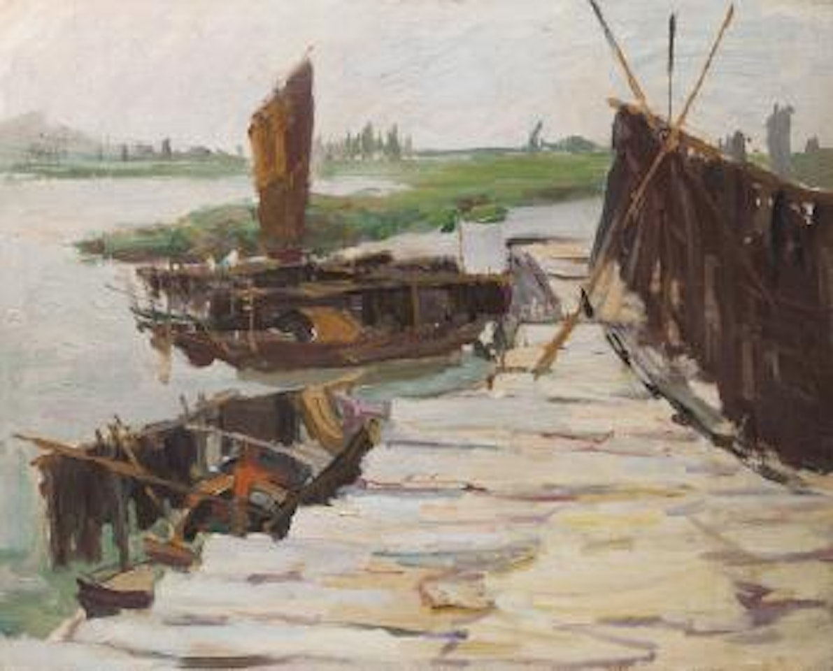 Seashore landscape by Lu Sibai
