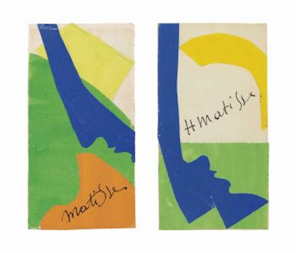 Maquette pour la couverture du catalogue de l'exposition "Henri Matisse, Papiers découpés" chez Berggruen & Cie., 1953 by Henri Matisse