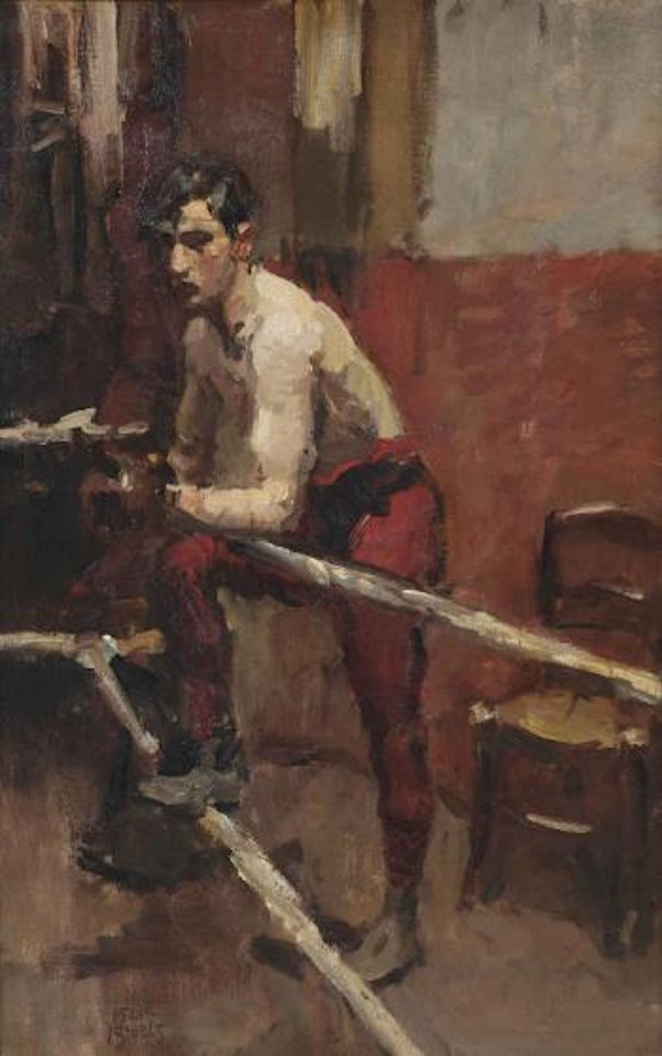 Boxer Theo Huizenaar by Isaac Israels