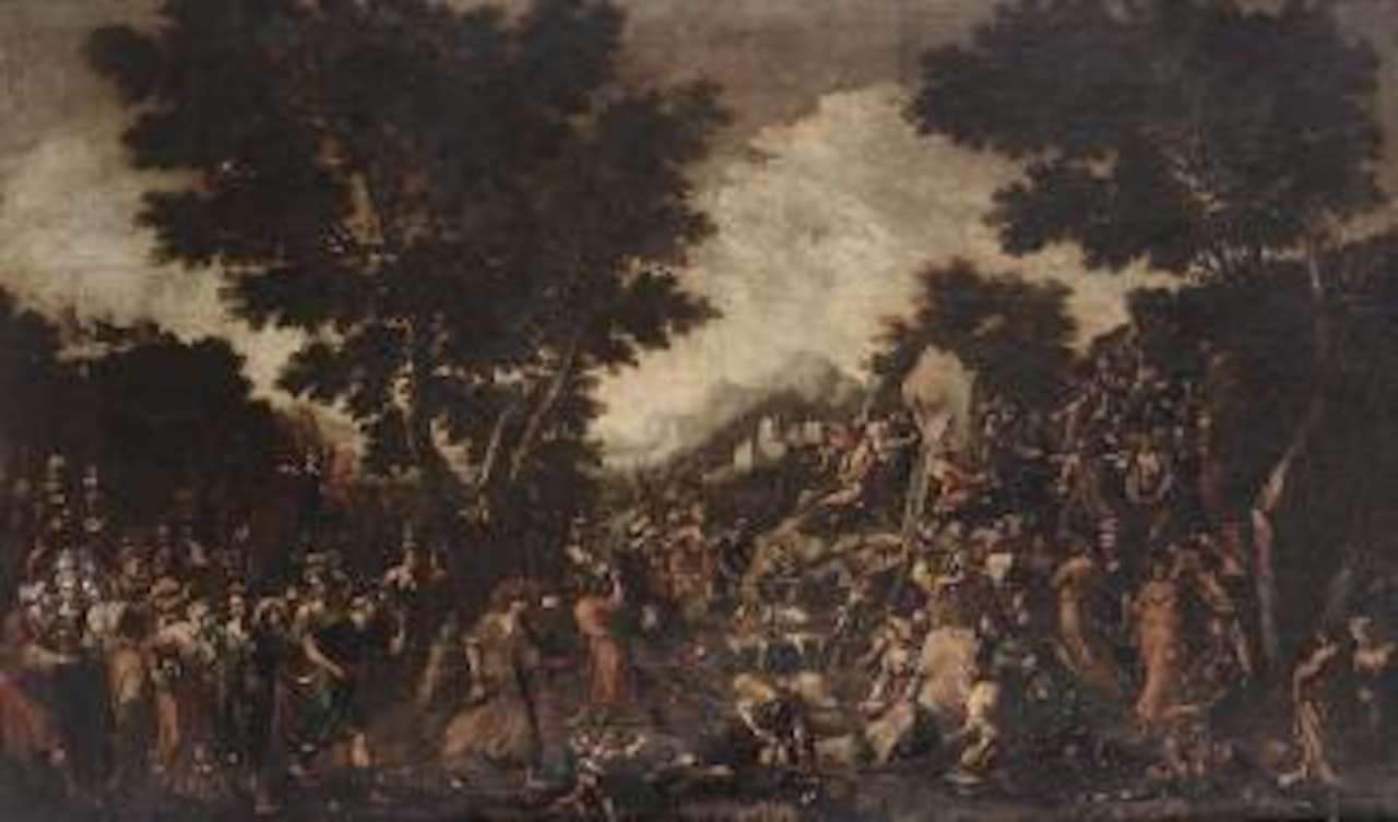 Mosè che fa scaturire le acque by Neapolitan School