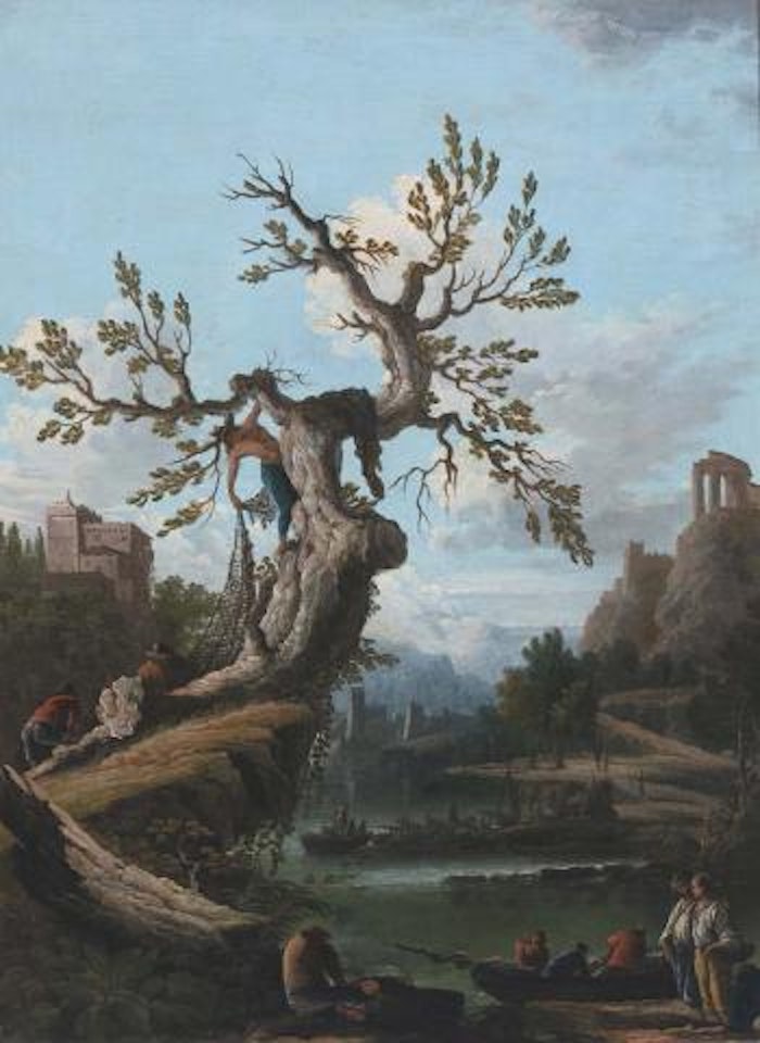 Paesaggio fluviale by Italian School