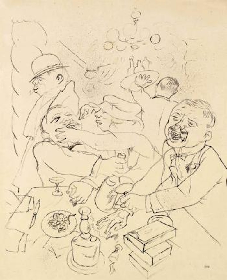 Der Dollar bei 300, I by George Grosz