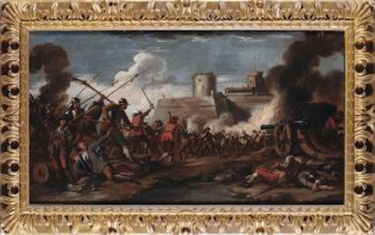 Battaglia con cavalieri by Italian School