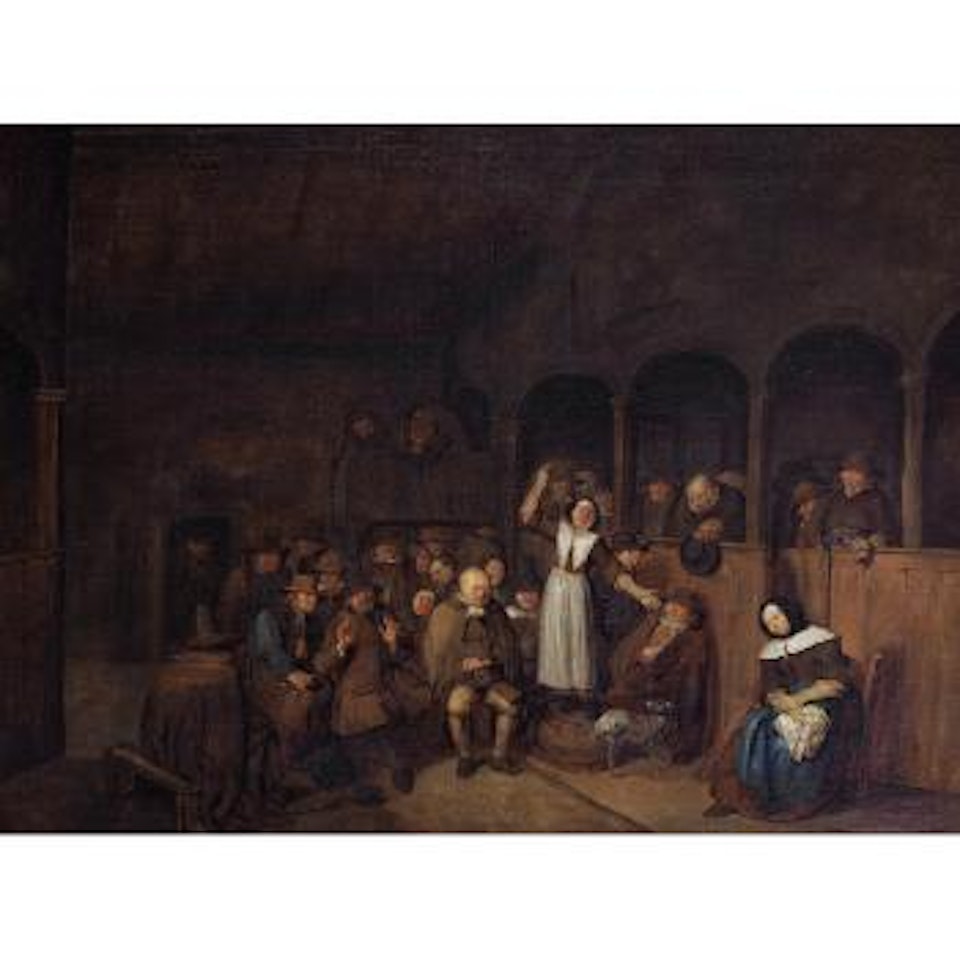 A Quakers' meeting by Egbert van Heemskerk III