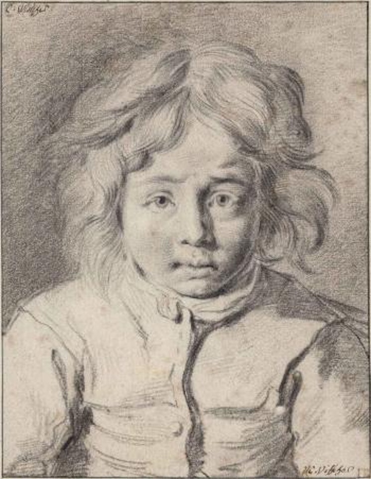 Portrait of a Young Boy, bust-length by Cornelis de Visscher