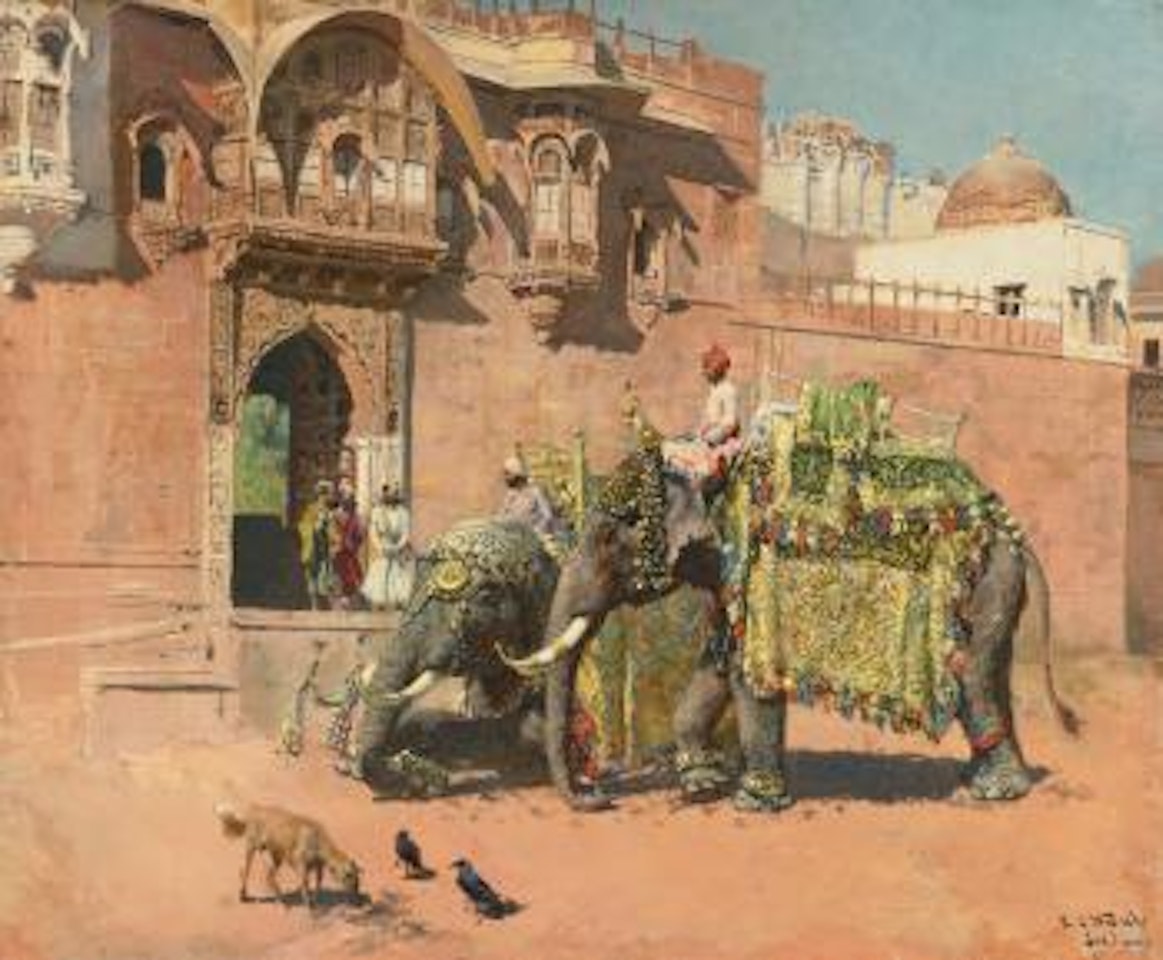 Les Éléphants Du Rajah De Jodhpore by Edwin Lord Weeks