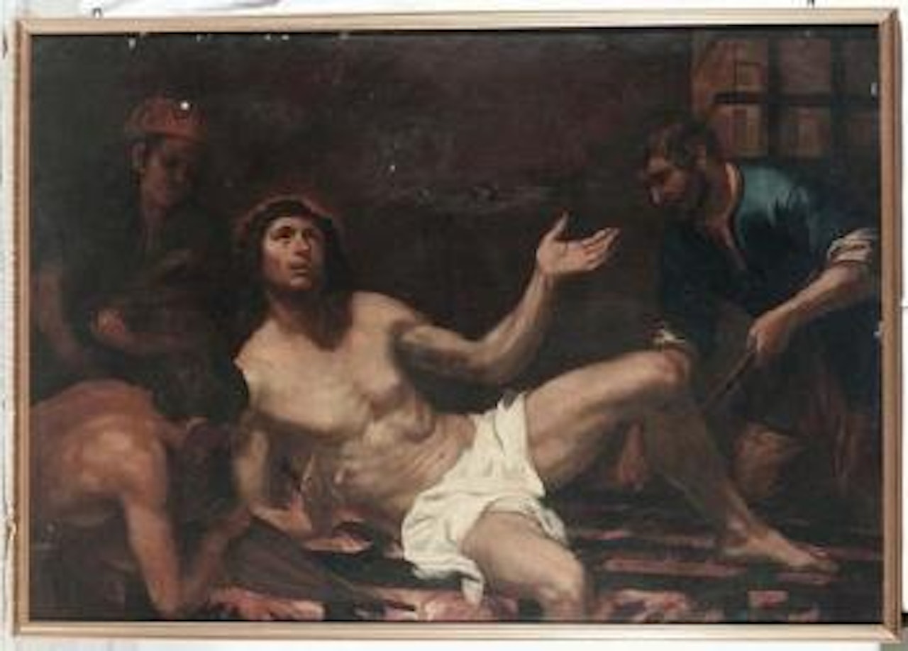 Martirio San Lorenzo by Roman School