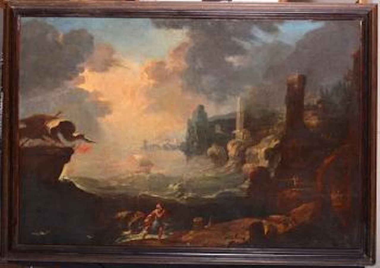 Paesaggio con Giona e la Balena by Italian School