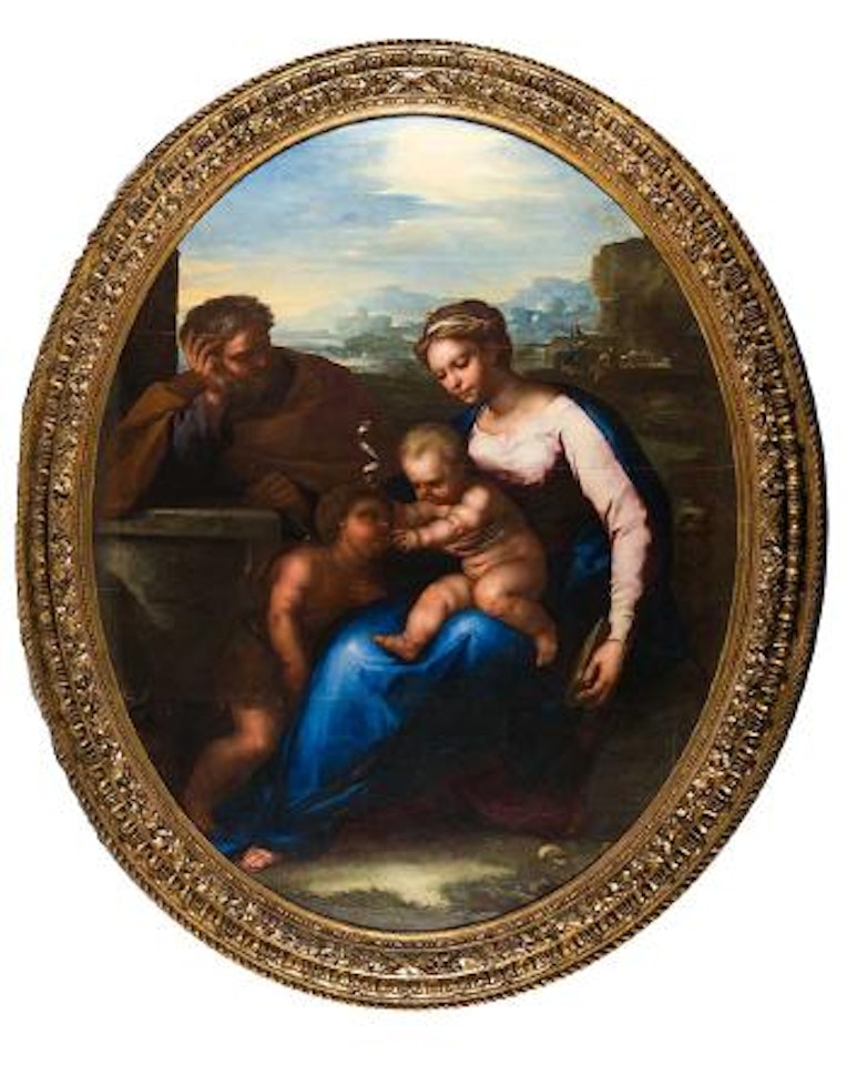 Sacra Famiglia con San Giovannino by Circle of Luca Giordano