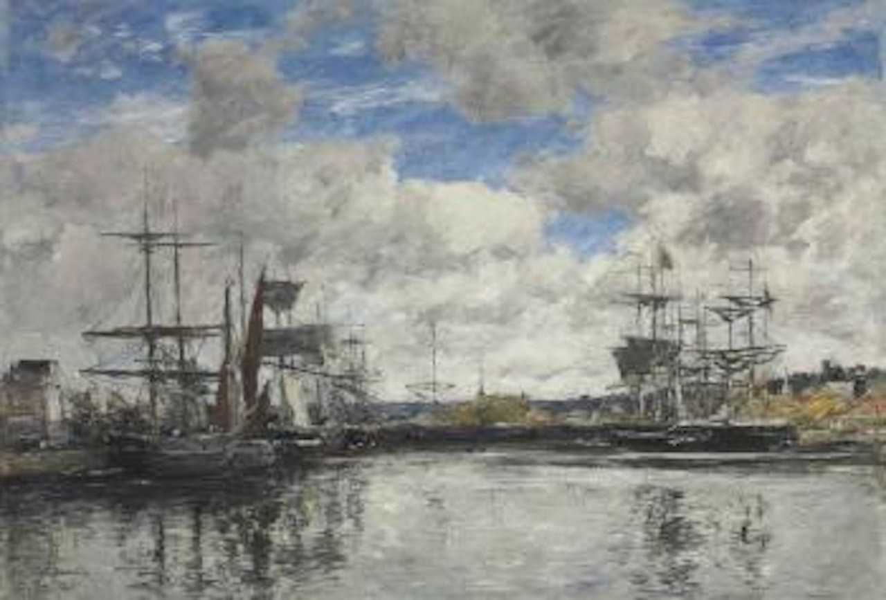 Le havre, le port Saint-Jacques by Eugène Boudin