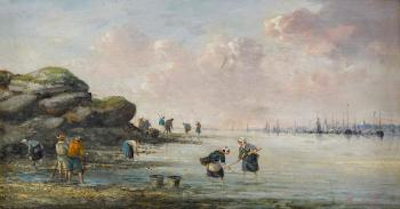 Fischer am Strand by French School