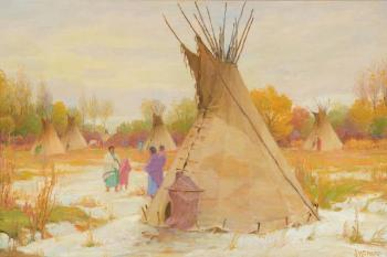 Squaw Winter, Crow Agency Montana Near Custer Battlefield by Joseph Henry Sharp