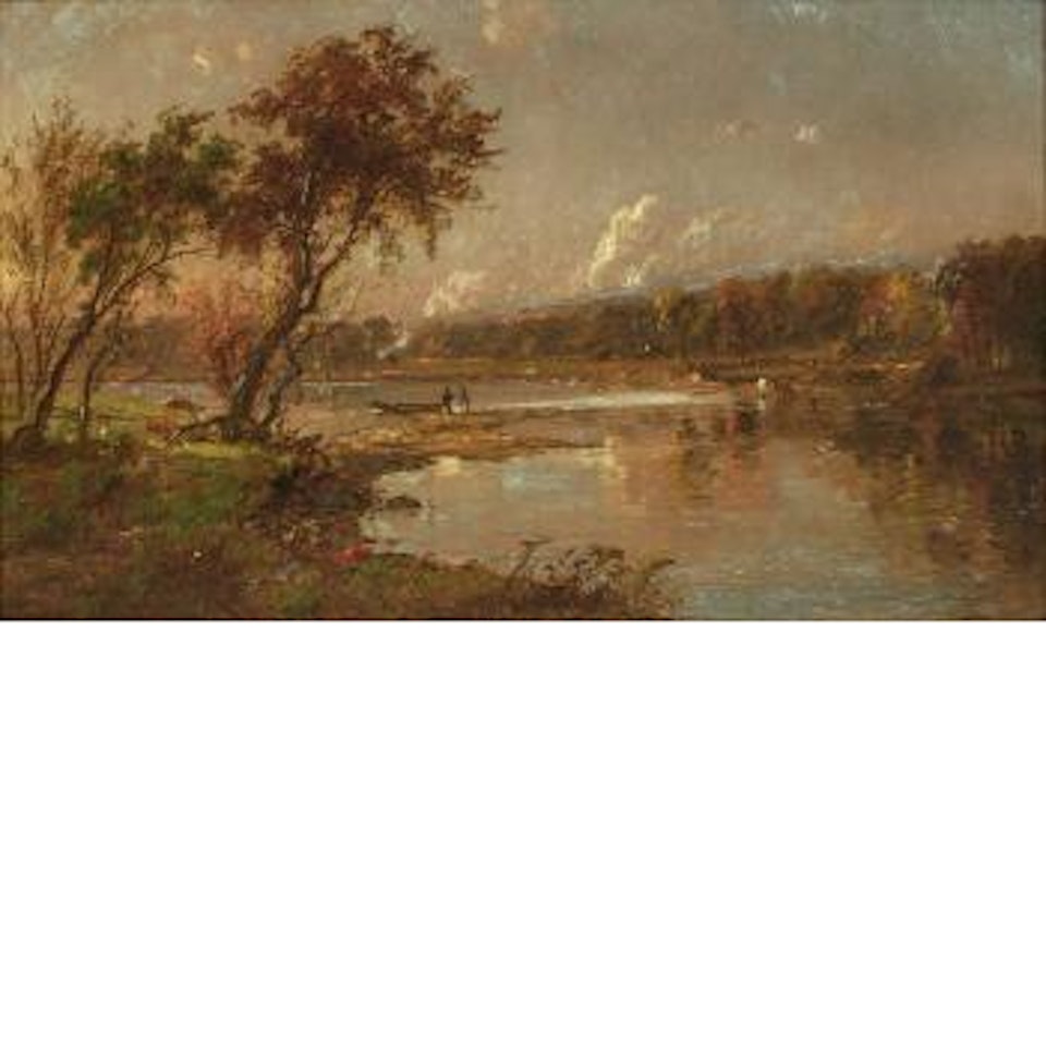 River Landscape (Landscape with Figures) by Jasper Francis Cropsey