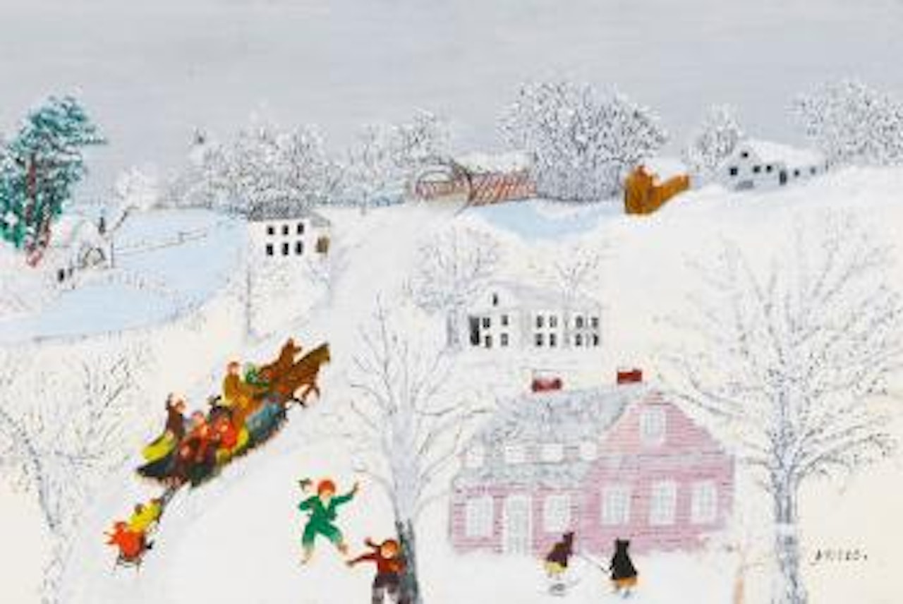 Over the bridge by Grandma Moses