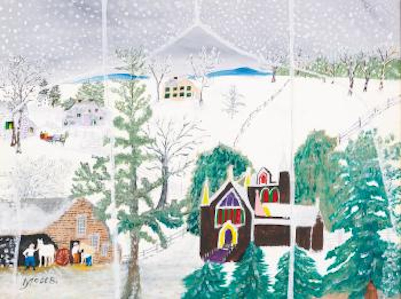 Out the Window by Grandma Moses