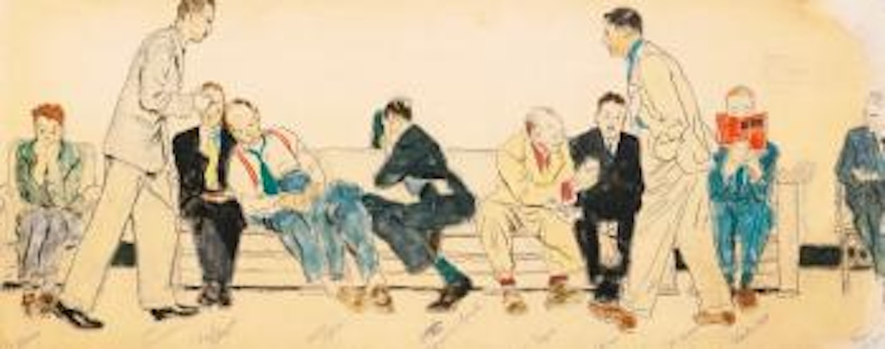 Study for 'Maternity Waiting Room' by Norman Rockwell
