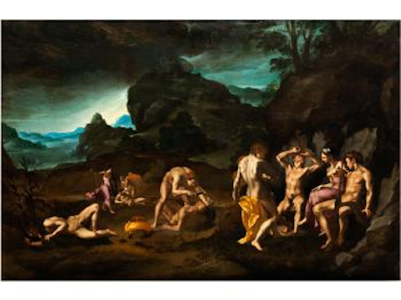 Apoll und Marsyas by Bronzino