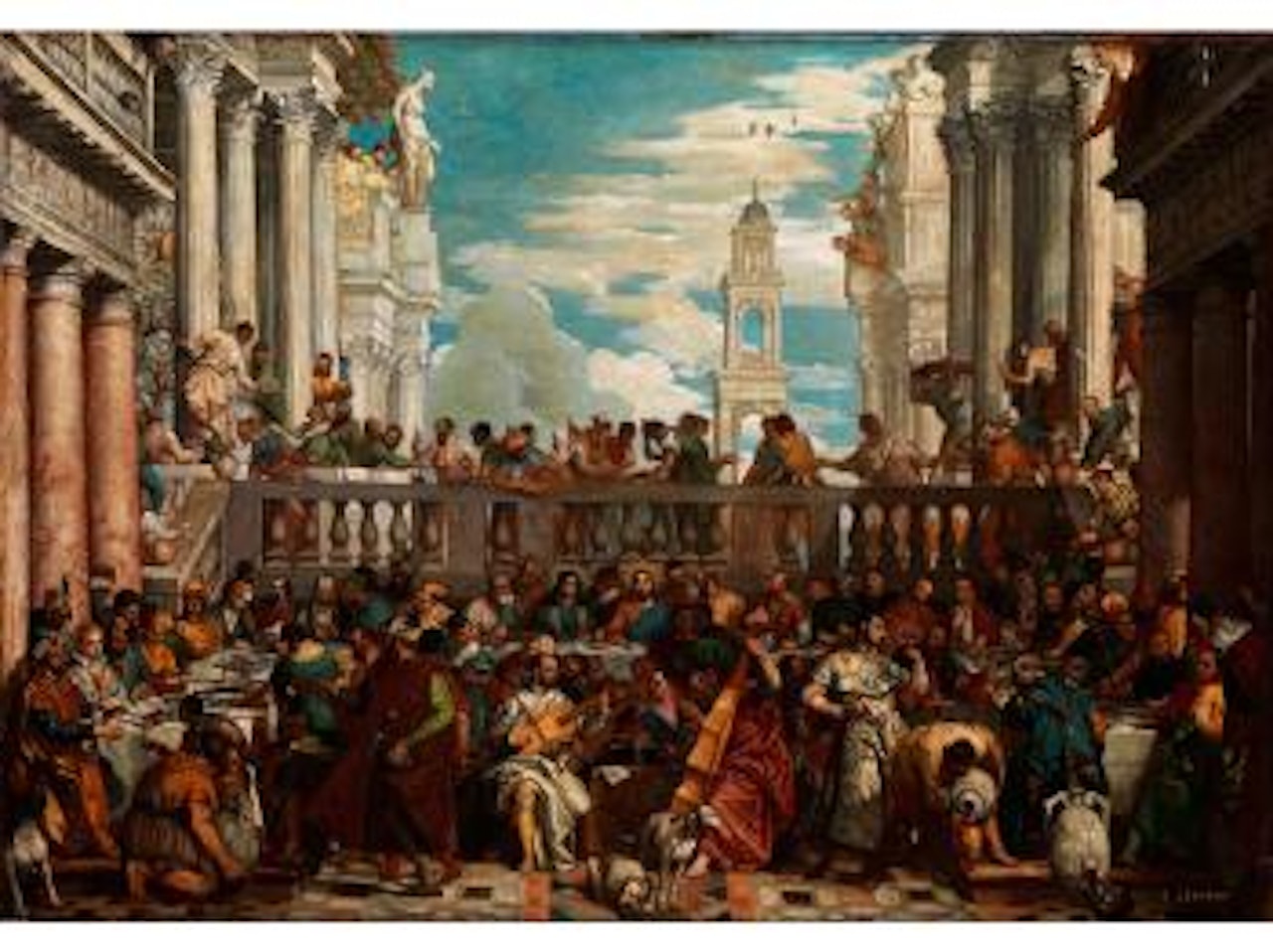 Die Hochzeit zu Kana by Paolo Veronese
