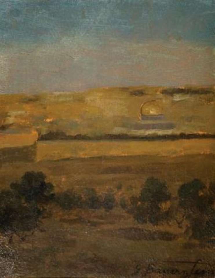 Jerusalem landscape by Gustav Bauernfeind