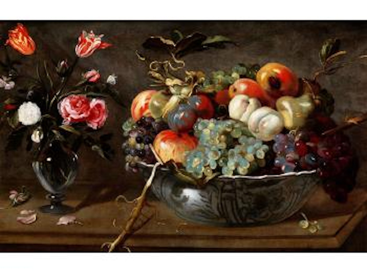 Früchtestillleben mit Blumenvase by Paul de Vos