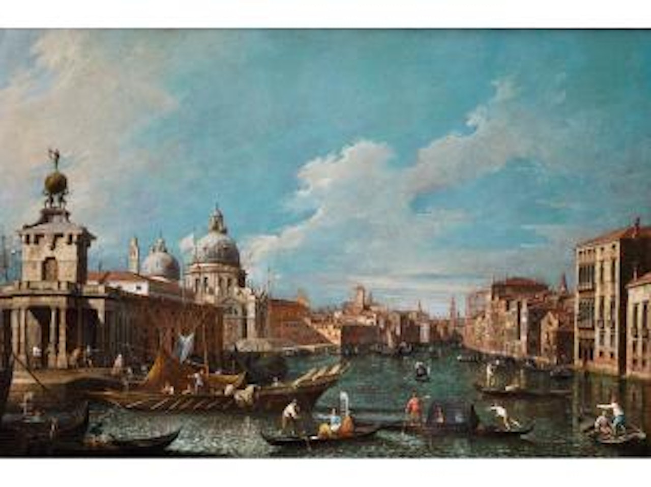 L’imboccatura del Canal Grande Alla Salute Riprodotta a Tergo by Canaletto