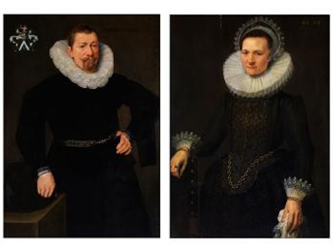 Portraits eines Adeligen Herren und seiner Gemahlin by Dutch School