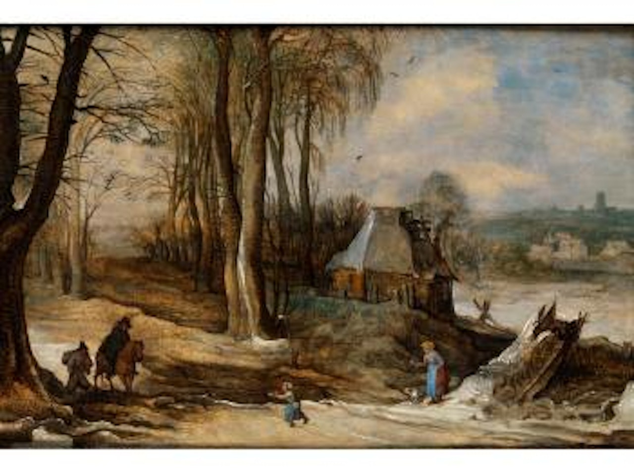Winterlandschaft mit Heimkehrenden Bauern by Jan Brueghel by Joos de Momper the Younger