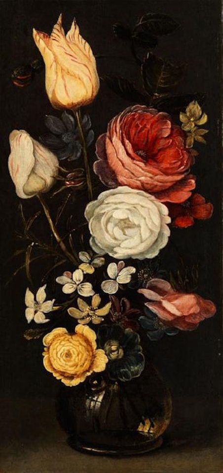 Blumenstrauss in einer Kugelförmigen Glasvase by Jan Van Kessel The Elder