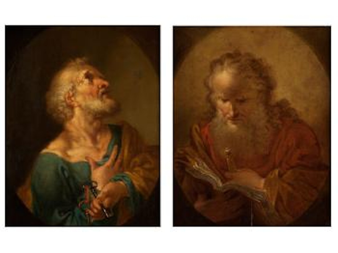 Die beiden Kirchenheiligen Peter und Paul by Januarius Johann Rasso Zick