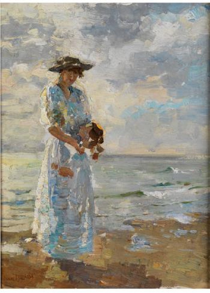 Junge Dame am Strand by Isaac Israels