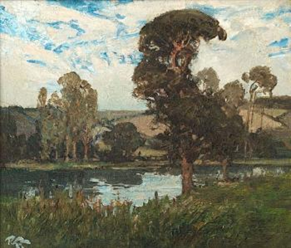 Trees by a Lake by Robert Gwelo Goodman