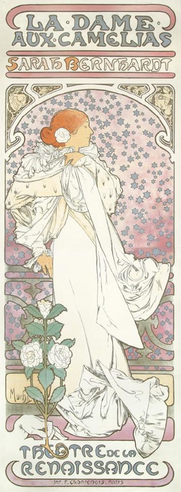 La Dame aux Camelias by Alphonse Mucha