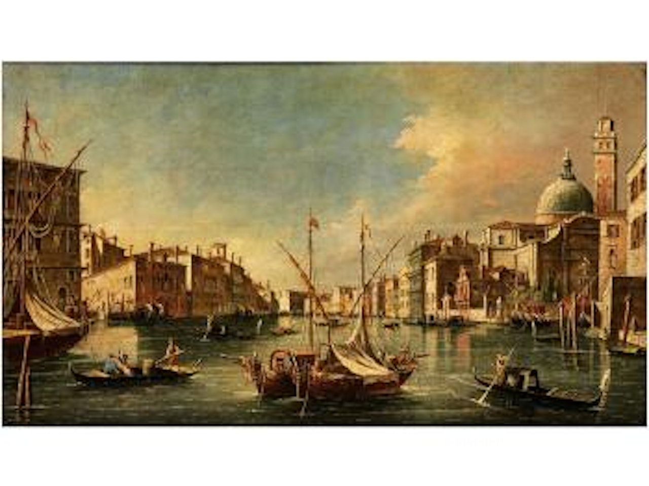 Veduta del Canal Grande con le Chiese di S. Geremia degli Scalzi e Di S. Lucia – Blick auf den Canal Grande und die Kirchen San Geremia degli Scalzi und Santa Lucia by Francesco Zanin