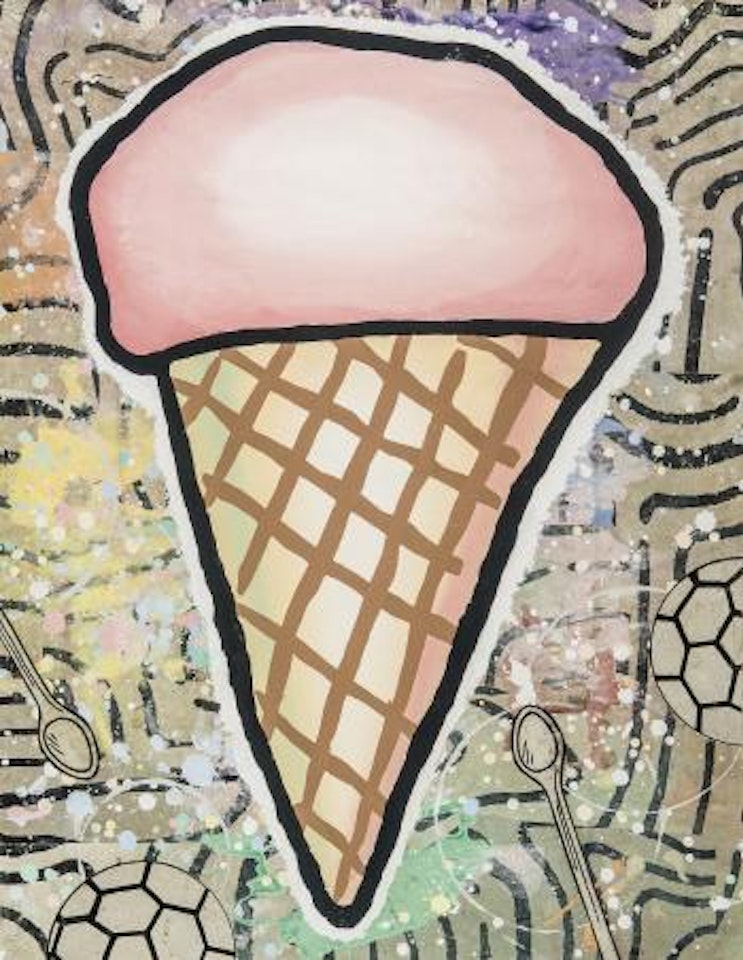 Pink cone by Donald Baechler
