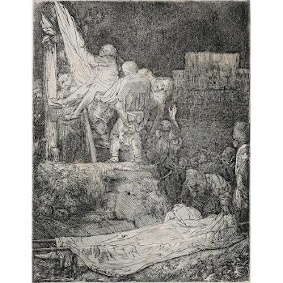 The Descent from the Cross by Torchlight (B., Holl. 83; H. 280; New Holl. 286) by Attributed to Rembrandt Harmensz van Rijn
