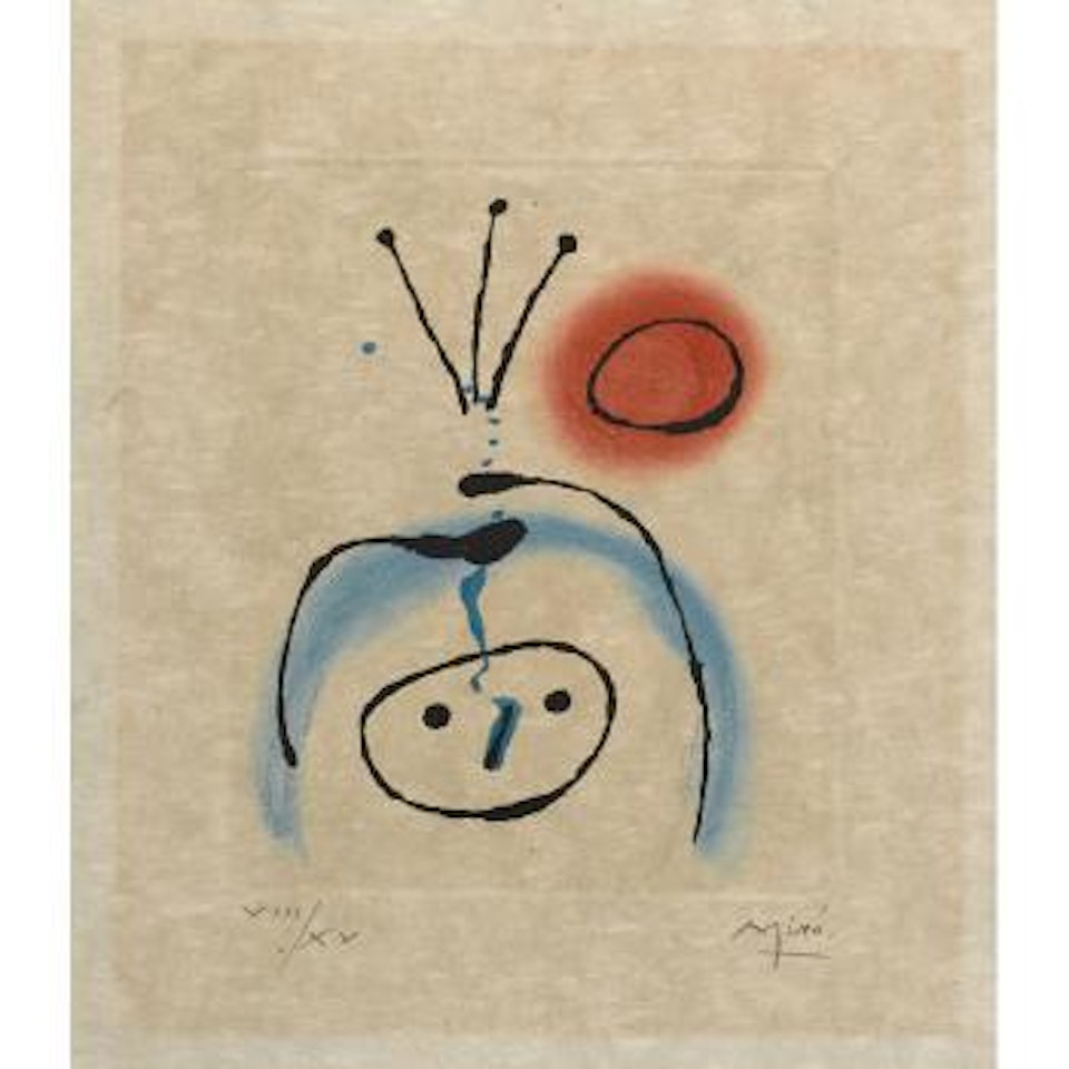 Pl. 2, from Suite La Bague d'aurore (D. 123; C. bk. 45) by Joan Miró