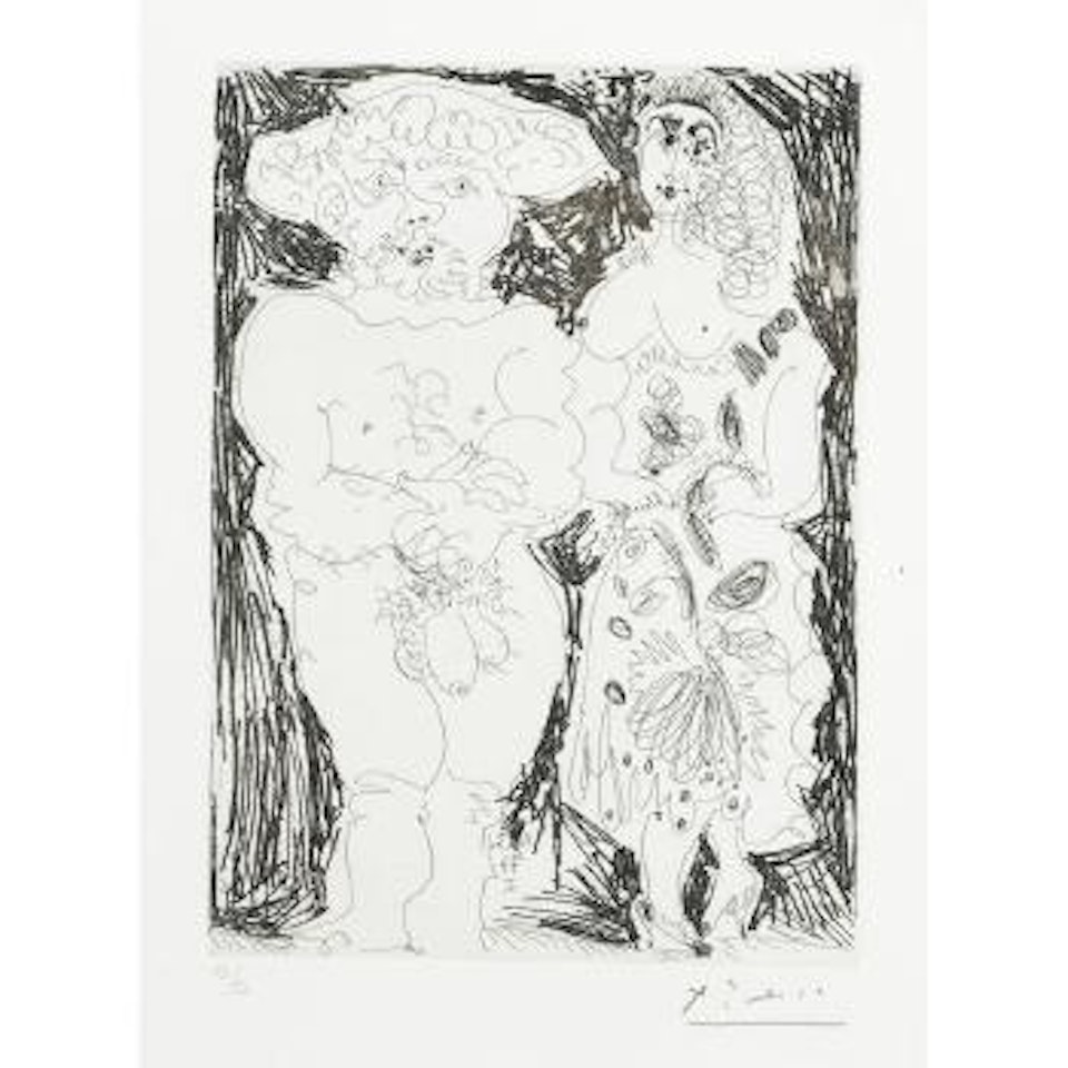 Paysan et Maja, pl. 74, from Series 156 (B. 1929; Ba. 1938) by Pablo Picasso